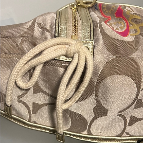 👜 Coach Poppy Signature Graffiti Glam Tote / Shoulder Bag Y2K - Picture 8 of 13